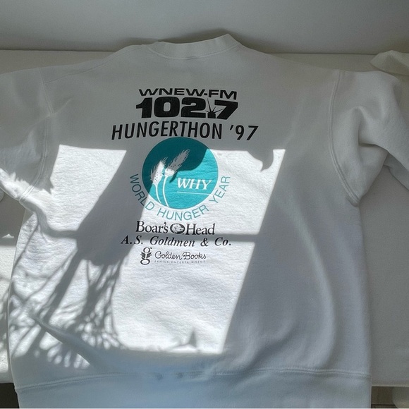 Vintage 1997 Hungerthon Underdog graphic fruit of a loop Heavy Cotton sweatshirt - Picture 5 of 11